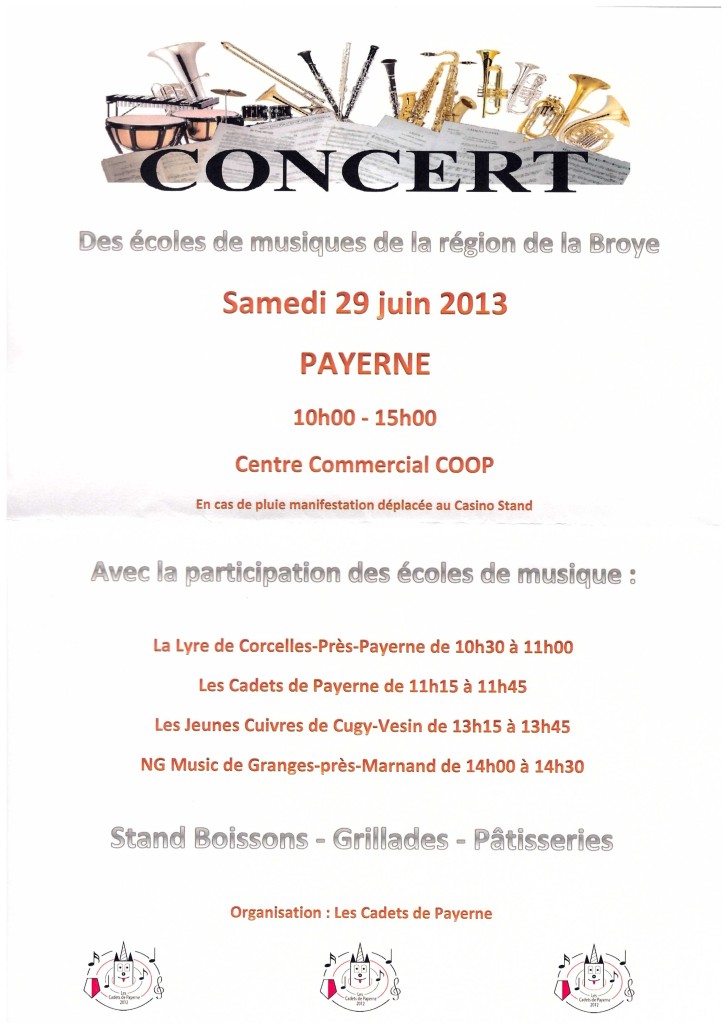 affiche prestation 29 juin Payerne